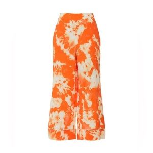 Thakoon tie dye orange culottes